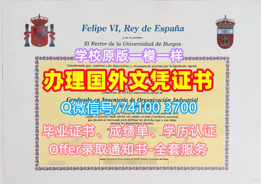 布尔戈斯大学毕业证书、UBU毕业证书成绩单
