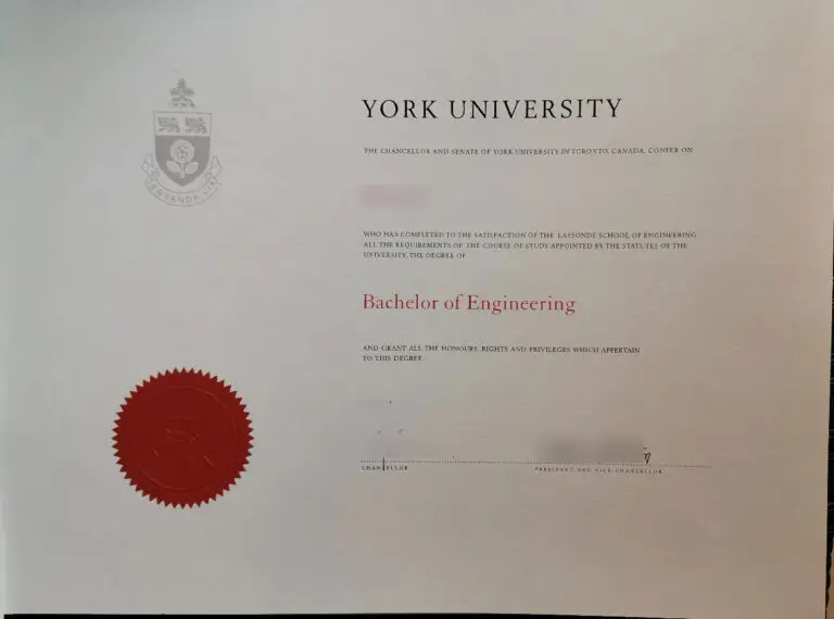 约克大学毕业证