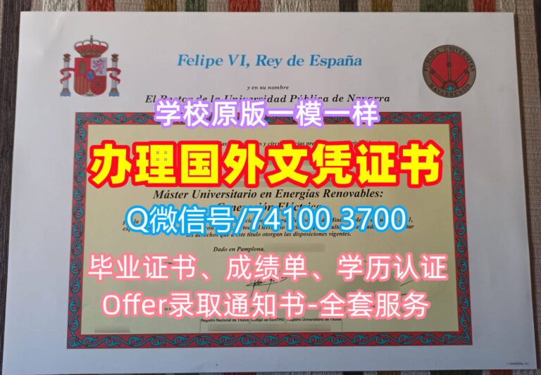 纳瓦拉公立大学毕业证书, Universidad Pública de Navarra Diploma, UPNA Degree Certificate