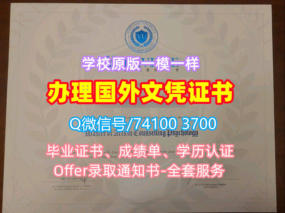 约克维尔大学毕业证书, Yorkville University Diploma, Yorkville Degree Certificate